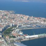 Foto: "Vista aérea del Puerto de Coruña y Jardines de Méndez Núñez" de Sergio Díaz
